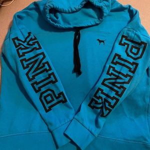 PINK Cowl-neck Pullover Sweatshirt